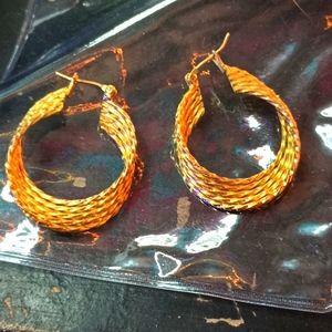 Gold hoop earrings